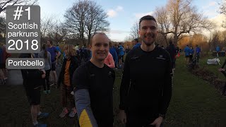 Portobello parkrun Edinburgh  1 Scottish parkruns 2018 [upl. by Neroc309]