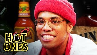 Anderson Paak Sings Hot Sauce Ballads While Eating Spicy Wings  Hot Ones [upl. by Morissa]