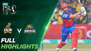 Full Highlights  Peshawar Zalmi vs Karachi Kings  Match 19  HBL PSL 7  ML2T [upl. by Ttik]