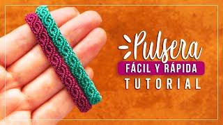 Cómo hacer pulsera de hilo fácil y rápida 15✨ Paso a Paso  DIY Macrame Friendship Bracelet [upl. by Daria]