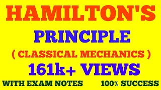 HAMILTONS PRINCIPLE  HAMILTON PRINCIPLE  HAMILTONS VARIATIONAL PRINCIPLE  WITH EXAM NOTES [upl. by Zerla]