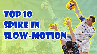 Volleyball Spiking Slow Motion Video  Top 10 Slow Motion Attack [upl. by Cynthy]