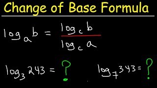 Change of Base Formula  Logarithms [upl. by Meelas756]