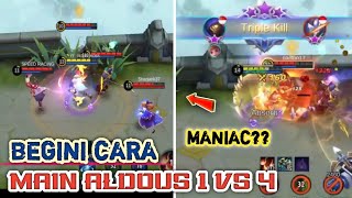 BEGINI CARA MAIN ALDOUS 1 VS 4  BUILD ALDOUS TERSAKIT UNTUK LATE GAME 2021 [upl. by Ingamar123]