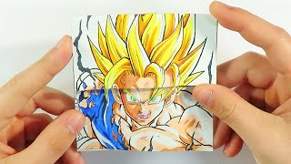 TUTORIAL Goku Transformaciones  Tarjetas interminables [upl. by Oiril]