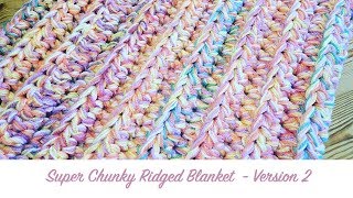 Easiest amp Fastest Crochet Blanket  Super Chunky Ridged Version 2 Multi Strand Series Ep 1 [upl. by Seidnac]