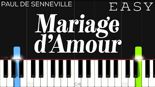 Mariage d’Amour ChopinSpring Waltz  EASY Piano Tutorial [upl. by Herb]