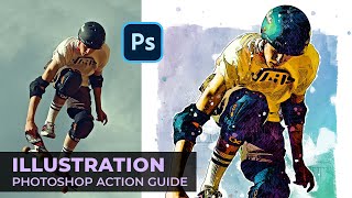 Illustration Sketch Painting Photoshop Action Guide [upl. by Rothmuller]