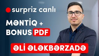 🔴 SURPRİZ PDF VƏ MƏNTİQ HAQQINDA HƏRŞEY ƏLİ ƏLƏKBƏRZADƏ [upl. by Canale338]