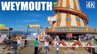 WEYMOUTH Dorset August 2021  Weymouth Beach amp Seafront  4K Virtual Walk [upl. by Ijies]