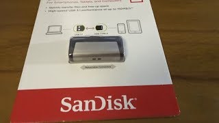 Unboxing and testing SANDISK ULTRA DUAL DRIVE 128GB USB TYPEC SDDDC2128G [upl. by Ahsiuqram688]