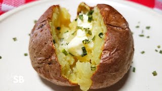 Air Fryer Baked Potatoes Recipe  Papas asadas en la freidora de aire [upl. by Erlond]