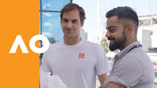 Roger Federer meets Virat Kohli  Australian Open 2019 [upl. by Gipps551]