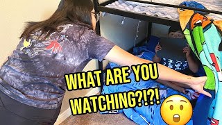 GETTING CAUGHT WATCHING SOMETHING IM NOT SUPPOSED TO PRANK ON MY MOM [upl. by Kobi]