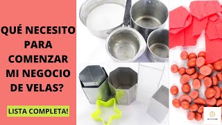 MATERIALES Para Hacer VELAS CASERAS 🗒 Lista COMPLETA [upl. by Ahsayn]