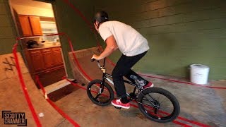 BMX OBSTACLE COURSE THROUGH A HOUSE [upl. by Elraet]