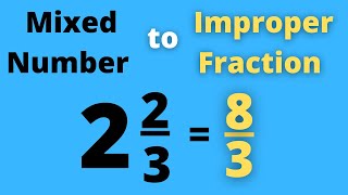 Convert a Mixed Number to an Improper Fraction [upl. by Honey]