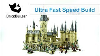 Ultra Fast Speed Build Hogwarts Castle  Second Biggest set Ever 6020  Harry Potter 71043 [upl. by Maurreen]