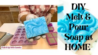 DIY Melt amp Pour Soap at HOME Goat Milk recipe with fragrance oil [upl. by Imotih]