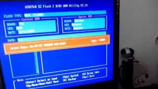 BIOS update attempt on ASUS P5K motherboard [upl. by Schafer]