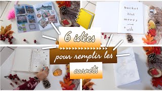 6 IDÉES pour remplir TES CARNETS  CAHIERS 📒 ⎜Merry [upl. by Mannie]