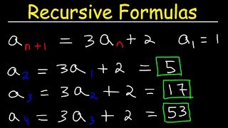 Recursive Formulas For Sequences [upl. by Nosnarb]