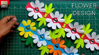 FLOWER Design for Bulletin Board Border  Student Teacher Activity  DIY [upl. by Ianej331]