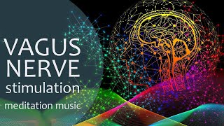 VAGUS NERVE STIMULATION • Vagal Music Meditation  frequency to calm down healing relax destress [upl. by Nosyarg]