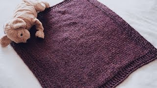 HOW TO KNIT A BABY BLANKET  EASY TUTORIAL  CJ Design By Daniis Ways [upl. by Inotna]