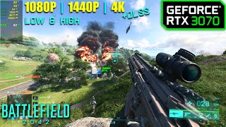 RTX 3070  Battlefield 2042  1080p 1440p 4K  Low amp High settings [upl. by Eppes]