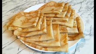 Простые Блины Без Заморочек Быстро и Вкусно  Блины На Молоке  Pancakes Recipe Crepes [upl. by Marquis]