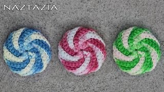 HOW to CROCHET SPIRAL SCRUBBIES  DIY Tutorial Scrubbie Dishcloth Washcloth Tribble Tawashi Scrubby [upl. by Ornas]