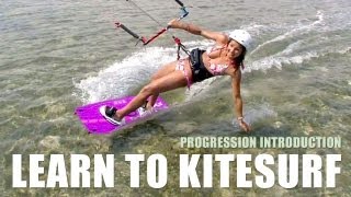 Learn To Kiteboard  Progression Kiteboarding Beginner [upl. by Ponzo]