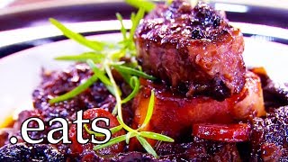 Professional Chefs Best Zinfandel Braised Beef Shanks Recipe [upl. by Aisanat]