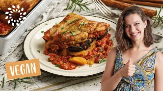 Die BESTE VEGANE MOUSSAKA  Griechischer Auberginenauflauf [upl. by Sheldon18]