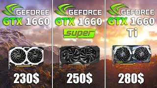 GTX 1660 vs GTX 1660 SUPER vs GTX 1660 Ti Test in 9 Games [upl. by Ydneh]