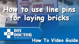 Using line pins for laying bricks [upl. by Christabella511]