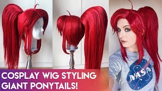 Cosplay Wig Styling  Giant Ponytails [upl. by Puto601]