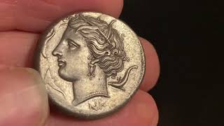 Sicily Syracuse Agathocles 317289 BC Silver Tetradrachm [upl. by Einnal]