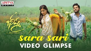 Sara Sari Video Glimpse  Bheeshma Movie  Nithiin Rashmika Venky Kudumula  Mahati Swara Sagar [upl. by Seniag]