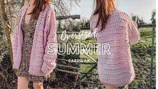 Quick and Easy Crochet Oversized Cardigan [upl. by Oileduab]