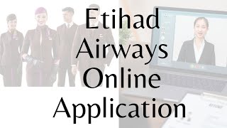 Etihad Airways Online Application  Cabin Crew [upl. by Seebeck828]