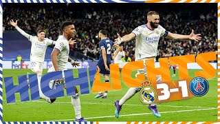 HIGHLIGHTS  Real Madrid 31 PSG  UEFA Champions League [upl. by Crary273]