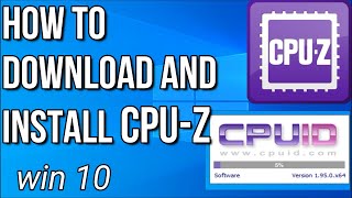 How to Download and Install CPUZ for Windows 10 pc [upl. by Peri632]