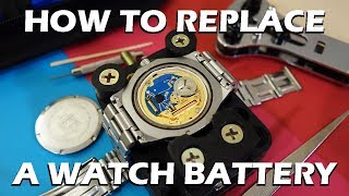 How to Replace the Battery of a Swiss Quartz Watch feat TAG Heuer 3000 Pro  Perth WAtch 60 [upl. by Adnorhs337]