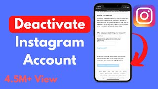 How to Deactivate Instagram Account  Deactivate Your Instagram Account [upl. by Rollo]