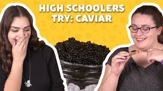 High Schoolers Tried CAVIAR for the First Time 😂  Taste Test  Food Network [upl. by Naesyar]