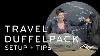 Peak Design Travel Duffelpack 65L Setup  Tips [upl. by Dusen]