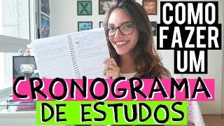 COMO FAZER UM CRONOGRAMAPLANO DE ESTUDOS  Débora Aladim [upl. by Shira613]