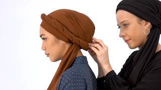 60 Second Hijab Tutorial  SideTie Turban  INAYAH [upl. by Adalai]